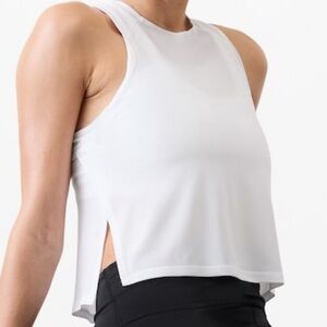 Athleta Grid Knit Tank Size Large New With Tags White